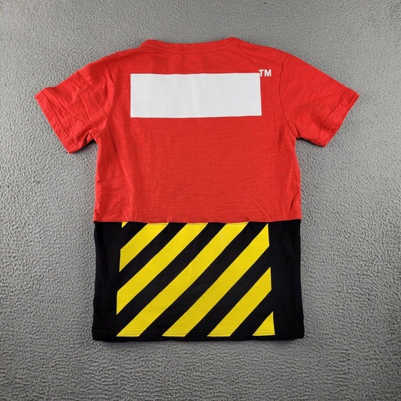 White Snake Shirt Mens Medium Red Black Colorblock Modern Streetwear Graphic Tee - Picture 6 of 9